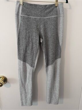 Outdoor Voices Two Tone Cropped Compression Leggings Gray Small